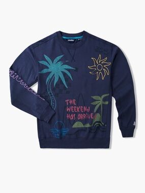 NWT Chubbies Men's The Sketchy Soft Terry‎ Crewneck Large